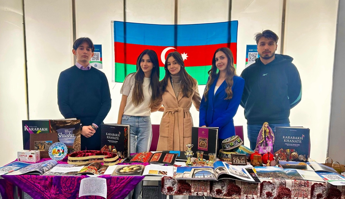 Azerbaijan Society committee members at the Queen Mary Welcome Fair