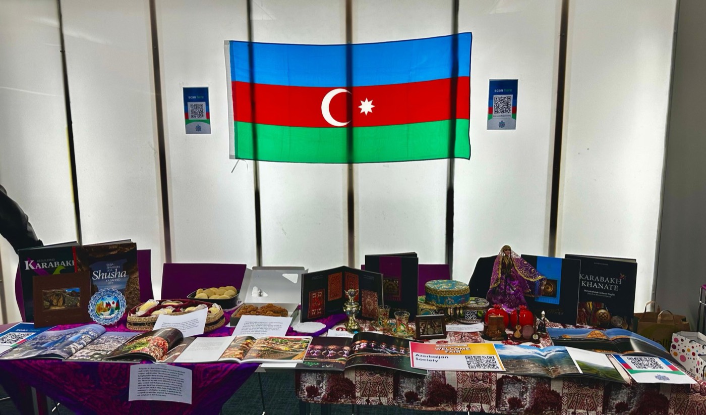 The Azerbaijan Society stand at the Welcome Fair